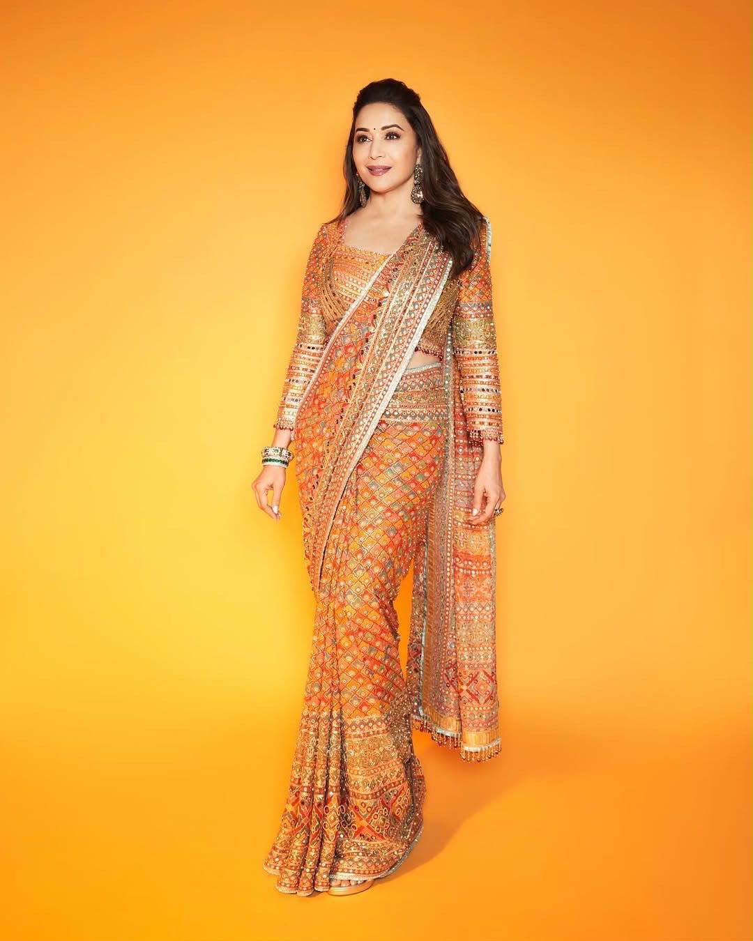 Tarun Tahiliani Phulkari-Inspired Embellished Saree.